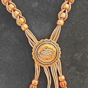 Copper  beaded  western  necklace